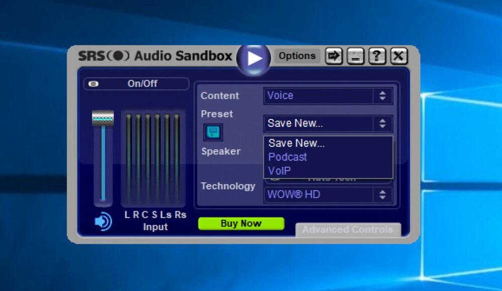 SRS Audio Sandbox