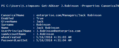 Create a New Active Directory User Account with Password