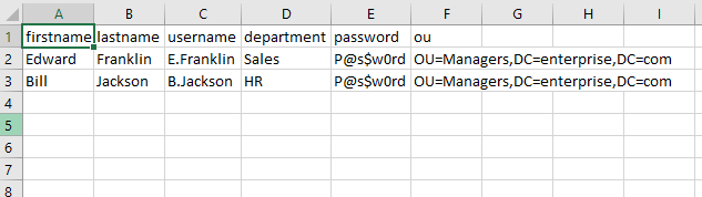 Import Active Directory Users from a CSV File