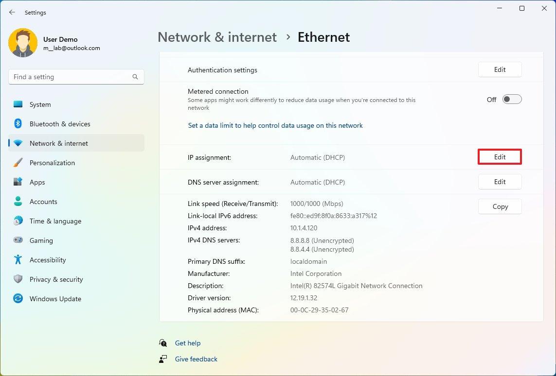 Назначение IP