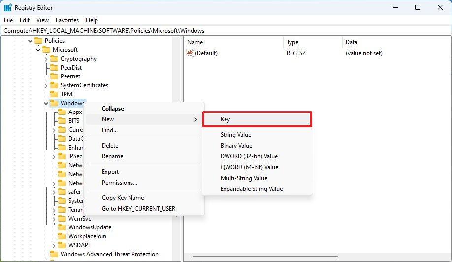 Ключ Центра обновления Windows