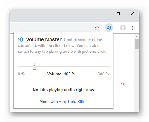 Rasshirenie Volume Master dlya Google Chrome