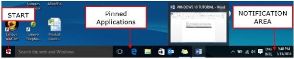 Панель задач Windows 10