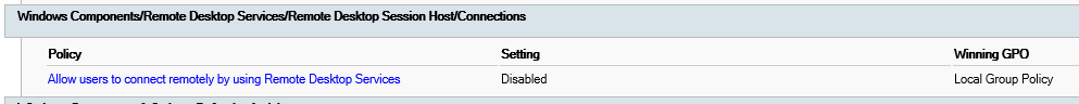 gpresult rdsh connections lgp