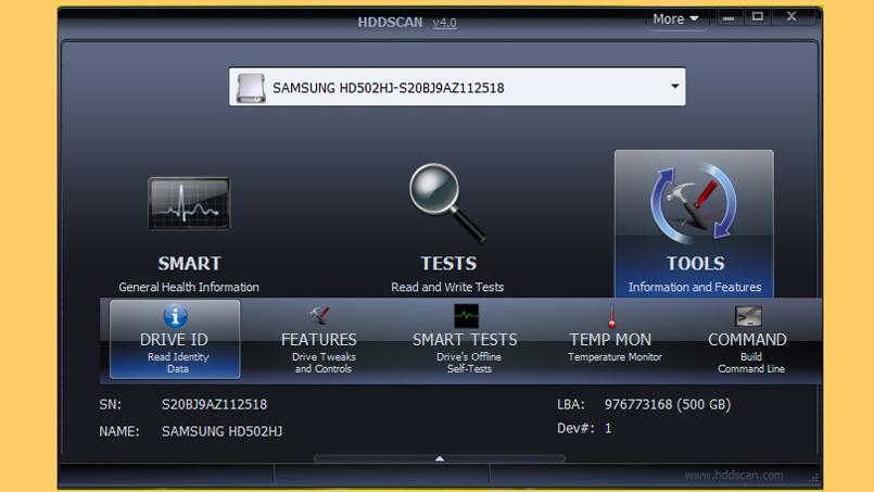 Утилита HDDScan