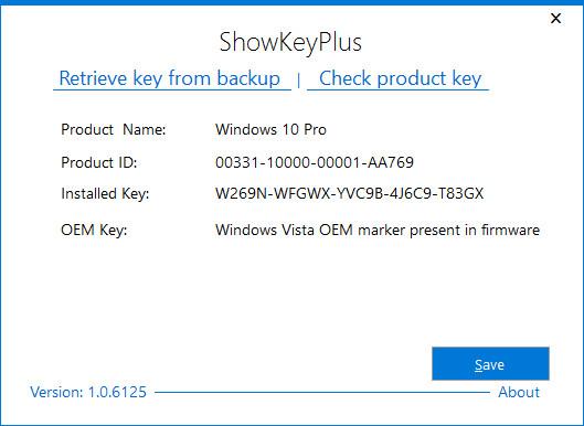 Функционал программы ShowKeyPlus