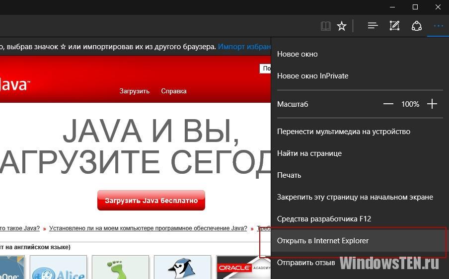 Запуск сайтов в Internet Explorer