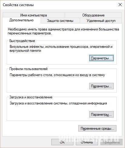 Свойства системы