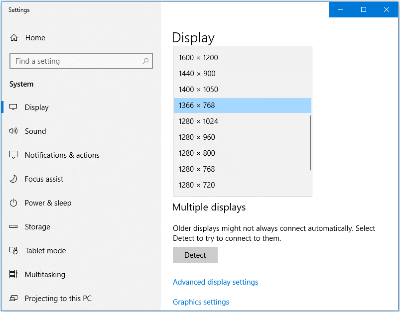 can t change screen resolution windows 10 2