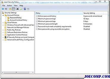 customize password policy in windows 10 8 7