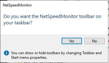 display internet speed on task bar