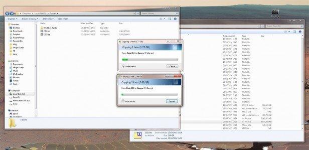 Копирование в Windows 7