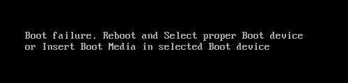 Ошибка Boot Failure Windows 10
