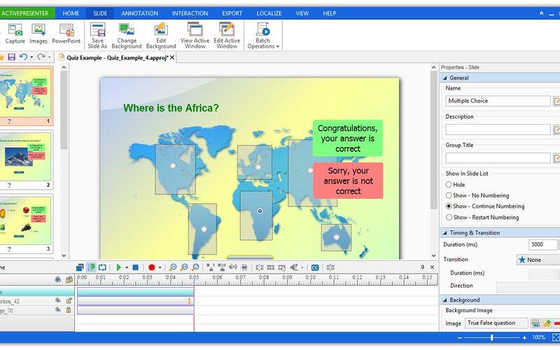 Скриншот 1 программы ActivePresenter