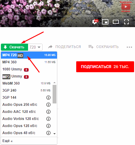 скачиваем видео