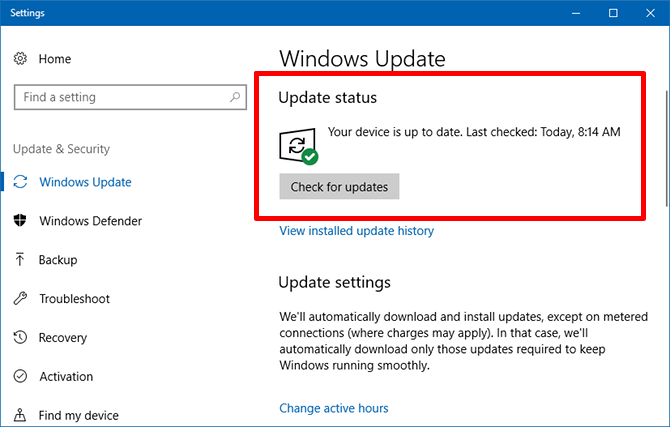 windows 10 windows update