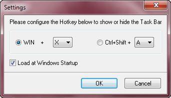 Настройка Taskbar Hider