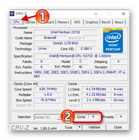 uznaem kolichestvo yader cherez cpu z