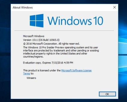 Срок активации Windows 10