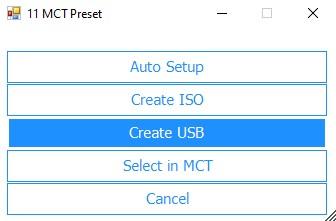 Create ISO или Create USB