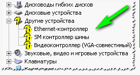 Windows XP. Ethernet контроллер