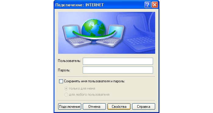 Windows запрашивает имя, пароль, блиц-команду дозвона и т. д