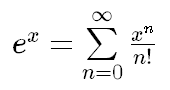 exponent as a sum