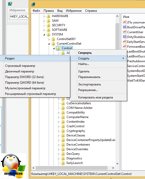 Создание раздела StorageDevicePolicies