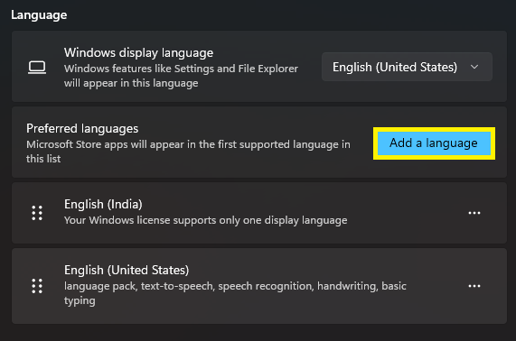 Показать языковую панель на рабочем столе или панели задач Windows 11