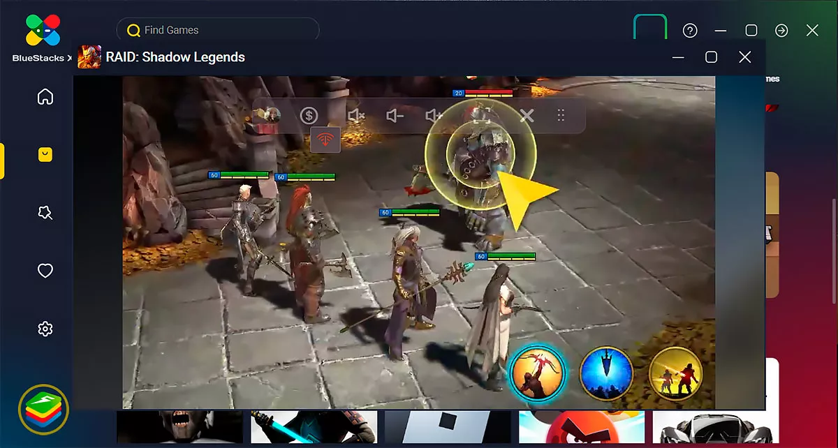 <p>Интерфейс Android-эмулятора BlueStacks</p>