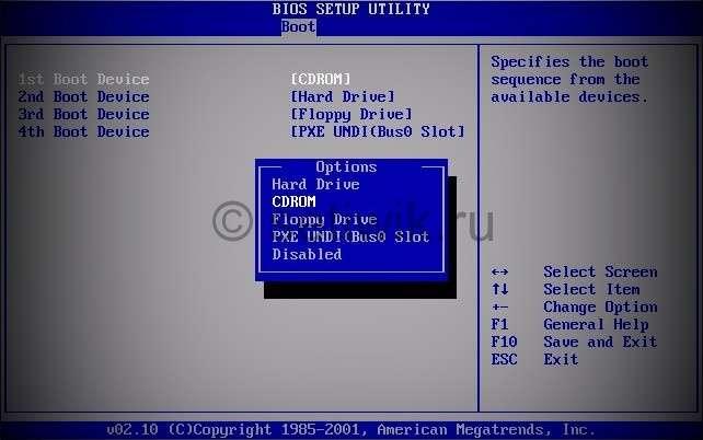 Настройка AMI BIOS (BIOS SETUP UTILITY)
