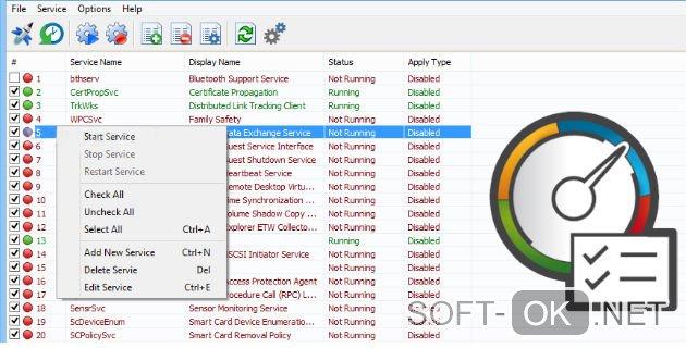 Через утилиту Easy Service Optimizer
