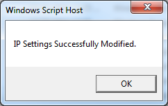 script to change network settings