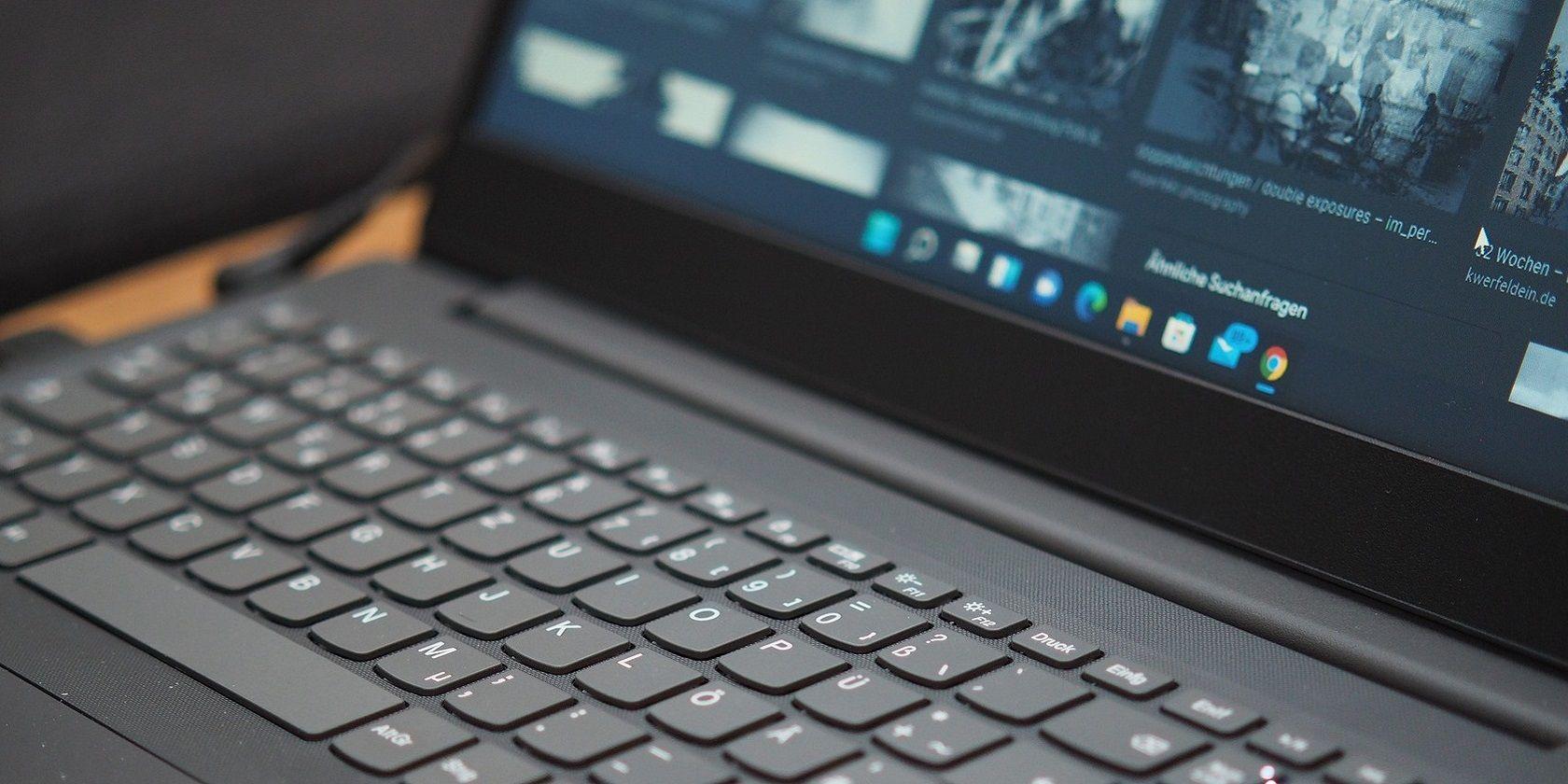 A Windows 11 laptop