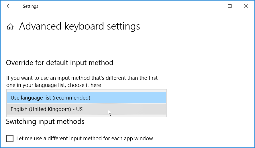 Configuring Language Settings Via PC Settings