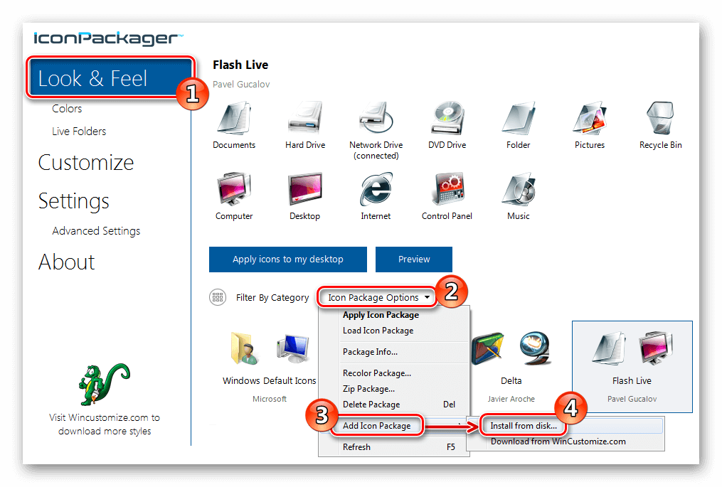 Add Icon Package