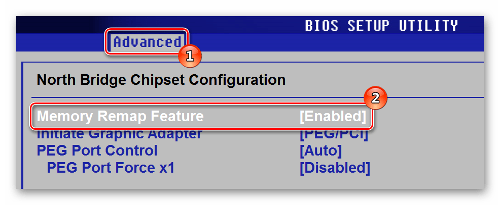 Memory Remap Feature BIOS