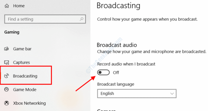 audio rec off