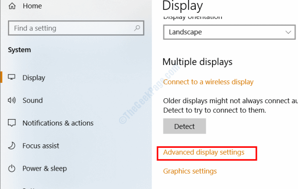 display settings