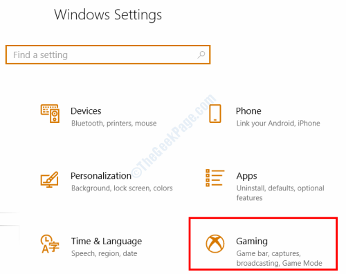 settings gaming
