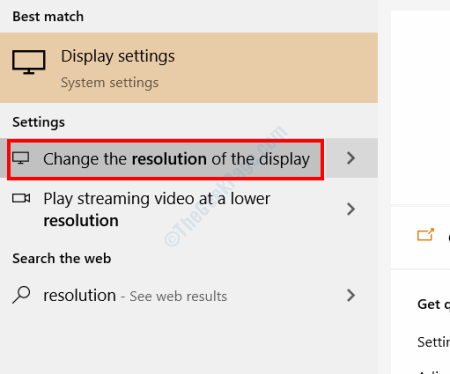 start resolution