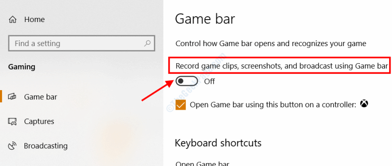 turn off recording