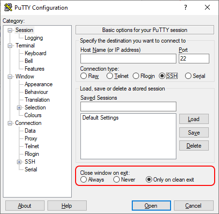 Как подключить по ssh через putty