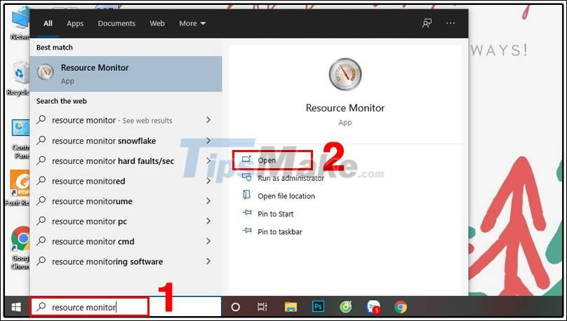 Изображение 1 из 11 способов открыть монитор ресурсов в Windows 10