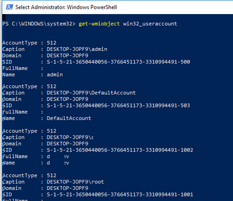 powershell - получить список локальных учетных записей