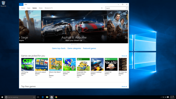 Игры в каталоге Windows Store