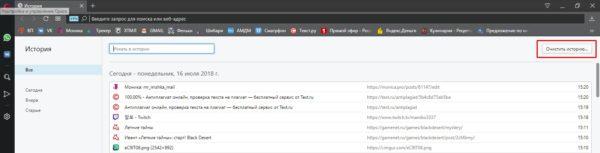 Как очистить историю на браузерах Chromium