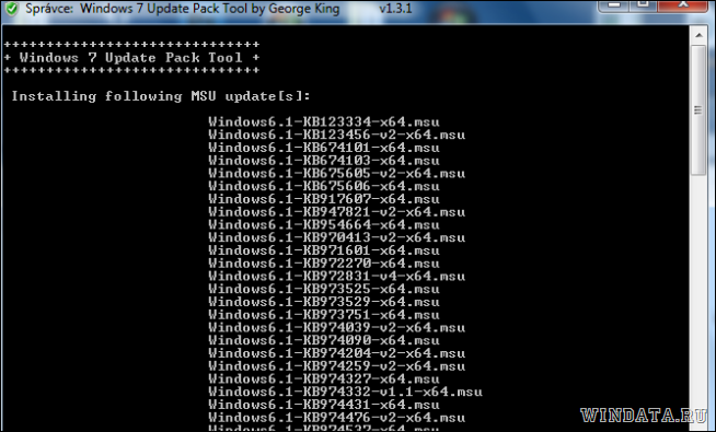 Windows 7 Update Pack Tool список файлов