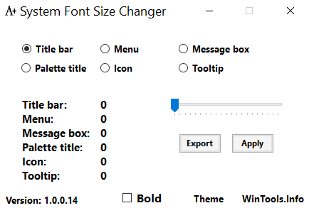 System Font Size Changer