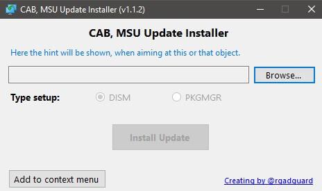 CAB Update Installer